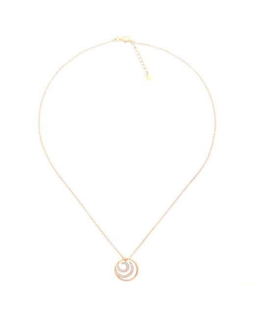 Orphelia Metallic 'Elaine' 925 Sterling Set: Chain-Pendant + Earrings