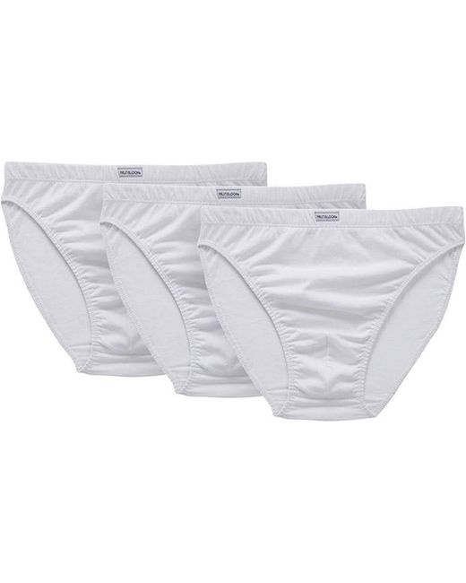 Fruit Of The Loom White Classic Slip Briefs (Pack Of 3) () Cotton for men