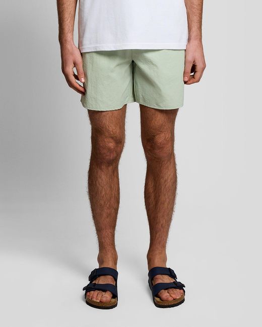 Lyle & Scott White Plain Swimshort