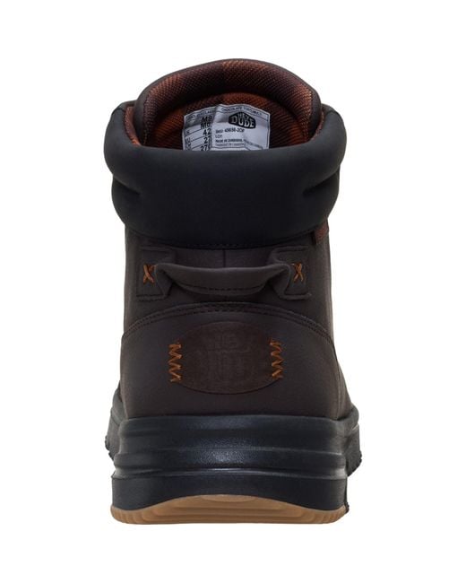 HeyDude Black Heydude Bradley Ii Classic Polyurethane Chocolate Torte/Multi Ankle Boots for men