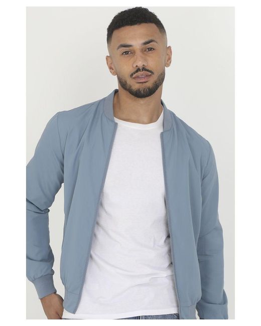 Brave Soul Blue Light 'Sanjay' Bomber Jacket for men