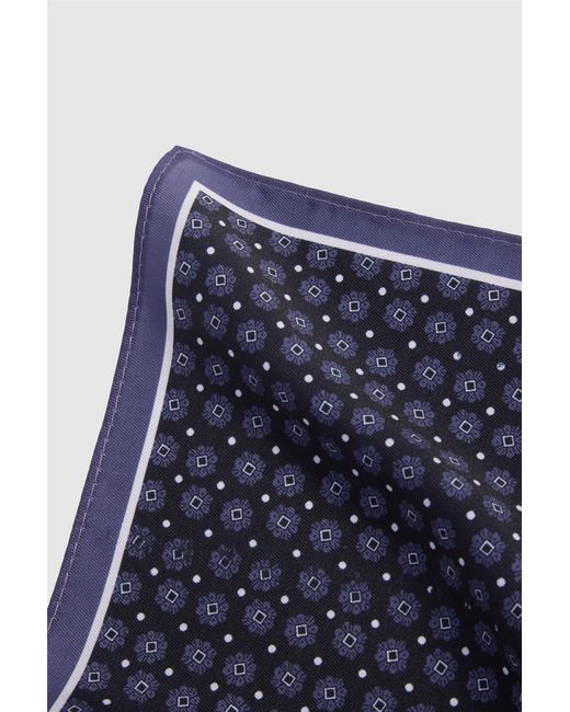 Alexandre Silver Label Blue Pocket Square for men
