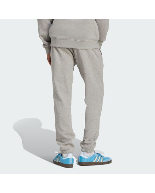 Adidas Originals Gray Trefoil Essentials French Terry Pants for men