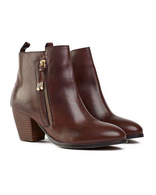 Sole Brown Gini Zip Boots