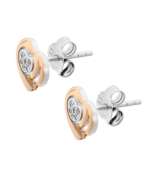 Orphelia Metallic 'Anni' 925 Sterling Stud Earrings