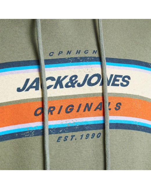 Jack & Jones Green Jack&Jones Sweatshirt With Logo Print for men