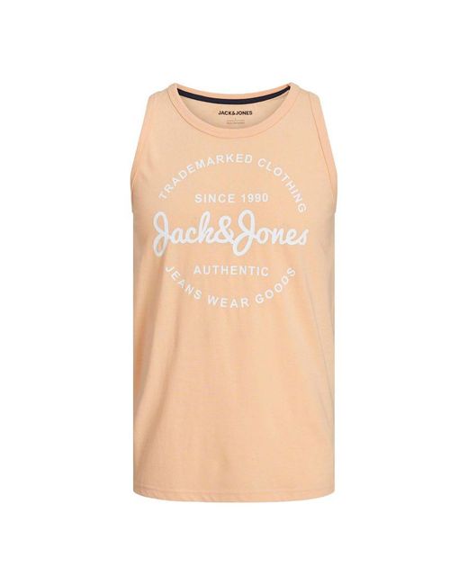 Jack & Jones Natural Sleeveless Vest Logo for men