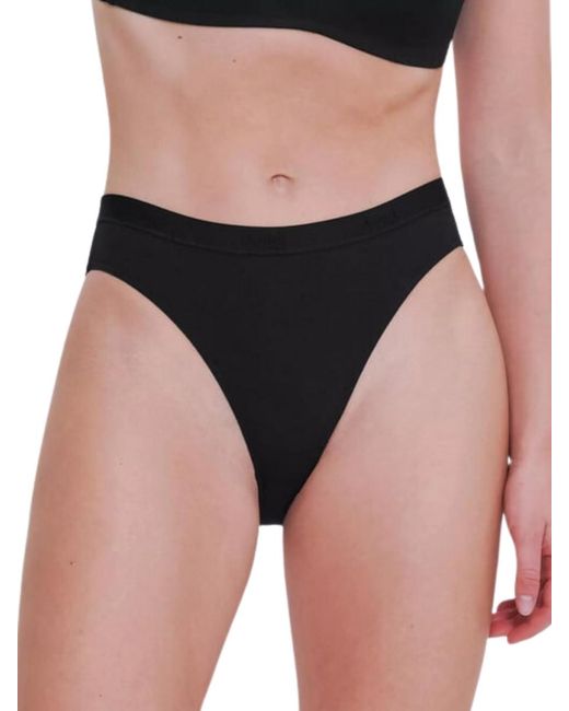 Sloggi Black Go Casual High Leg Briefs (2 Pack)