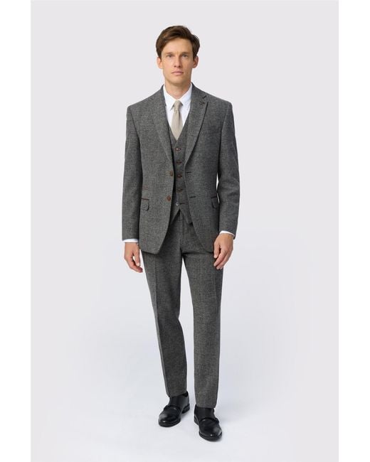Antique Rogue Gray Single Breasted Two Button Tailored Suit Jacket for men
