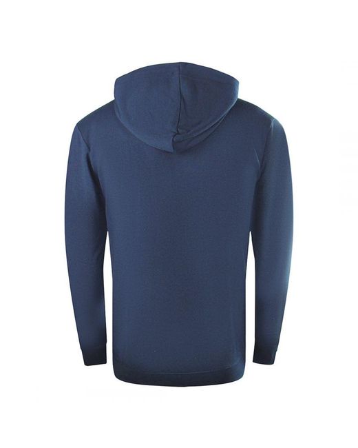 Roberto Cavalli Blue Aysmmetric Box Design Zip-Up Hoodie Cotton for men