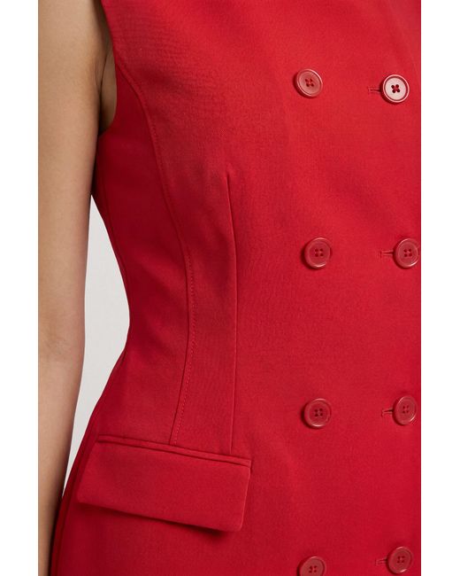 MissPap Tailored Double Breasted Sleeveless Blazer Dress