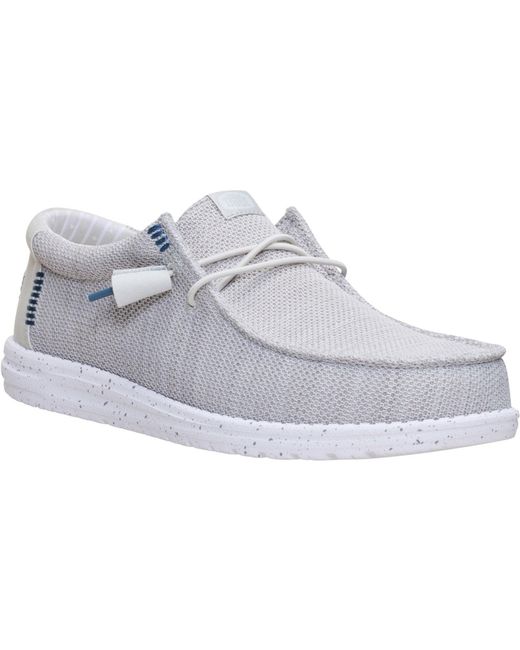 HeyDude White Wally Stretch Sox Dawn/Multi Loafers for men
