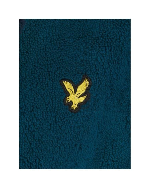 Lyle & Scott Blue And Shawl Neck Long Sleeve Robe for men