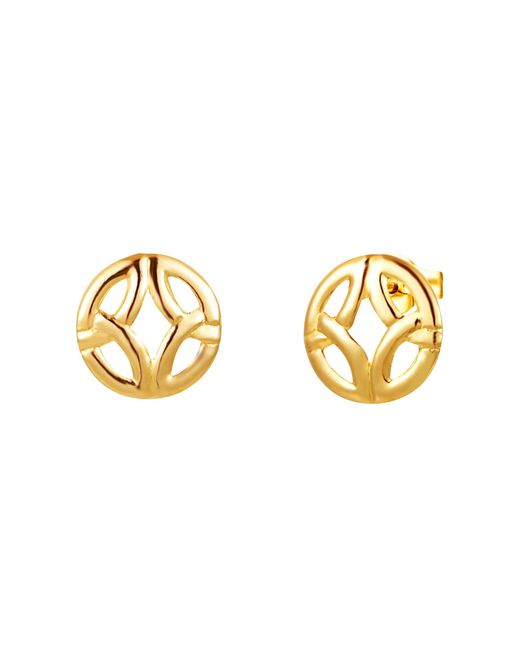 The Jewellery Stockroom Metallic 9Ct 8Mm Round Celtic Design Stud Earrings