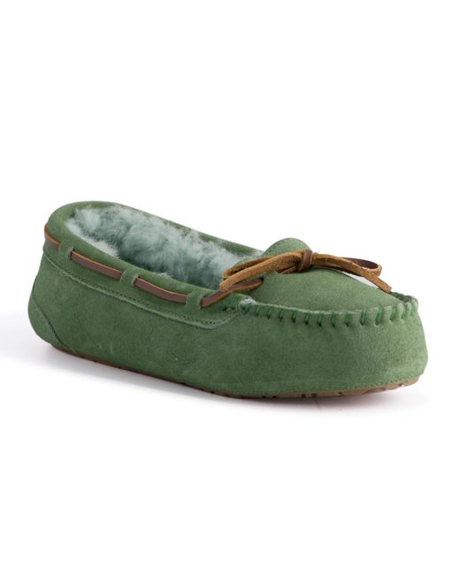 Aus Wooli Green Australia Stylish Sheepskin Lace Moccasin