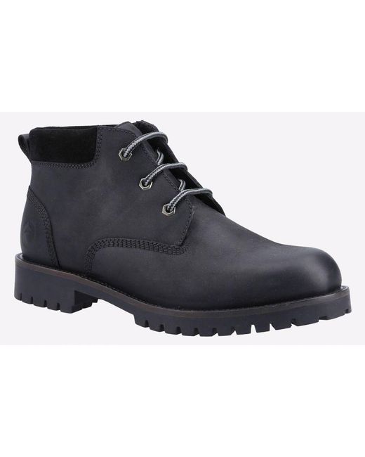 Cotswold Black Banbury Leather Boots for men