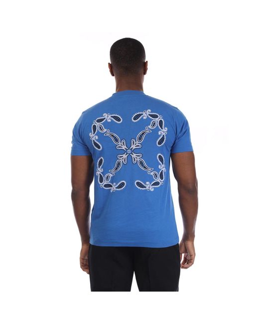 Off-White c/o Virgil Abloh Blue Off Arrow Slim T Shirt for men