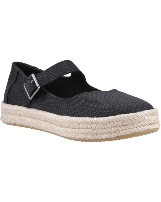TOMS Blue Carolina Mary Jane Synthetic Espadrilles