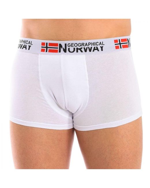 GEOGRAPHICAL NORWAY White Pack-3 Boxers for men