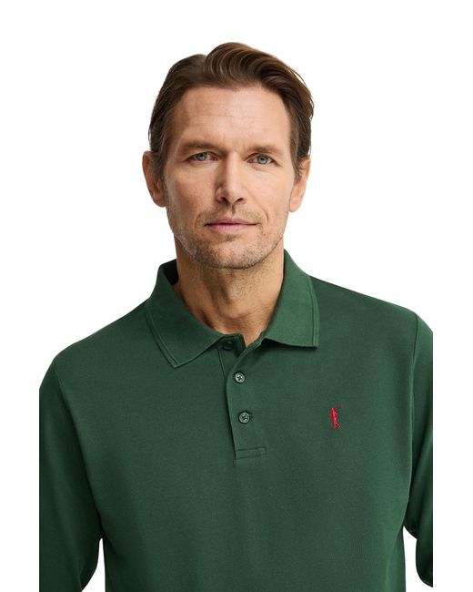 POLO CLUB Green Shirt Long Sleeve Regular Fit Polo-Shirt-L-S3 for men