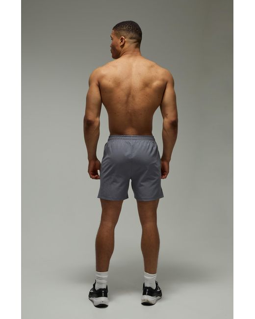 BoohooMAN Gray Active Stretch Woven Bungee Adjuster 7Inch Shorts for men