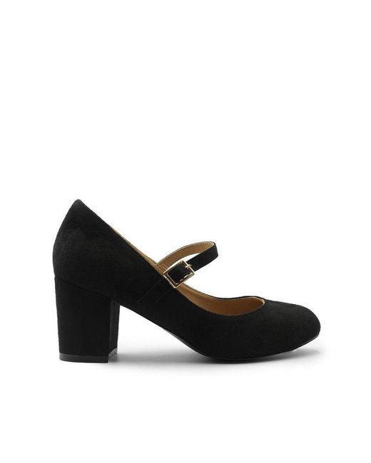 Where's That From Black 'Araceli' Extra Wide Fit Block Heel Mary Jane Pumps