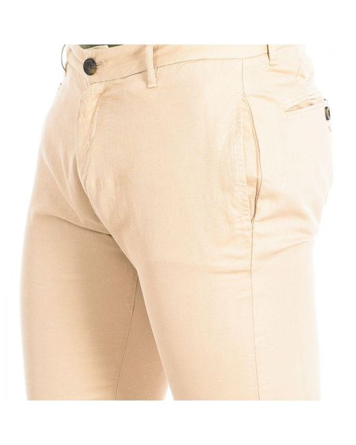 La Martina Natural Long Trousers With Straight Cut And Hems Tmt014-Tl121 For for men