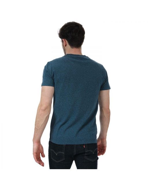 Superdry Blue Vintage Logo Embroidered T-Shirt for men