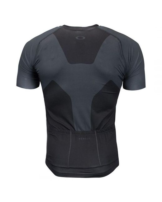 Oakley Black Short Sleeve Zip Up Cycling T-Shirt 434144 02E for men