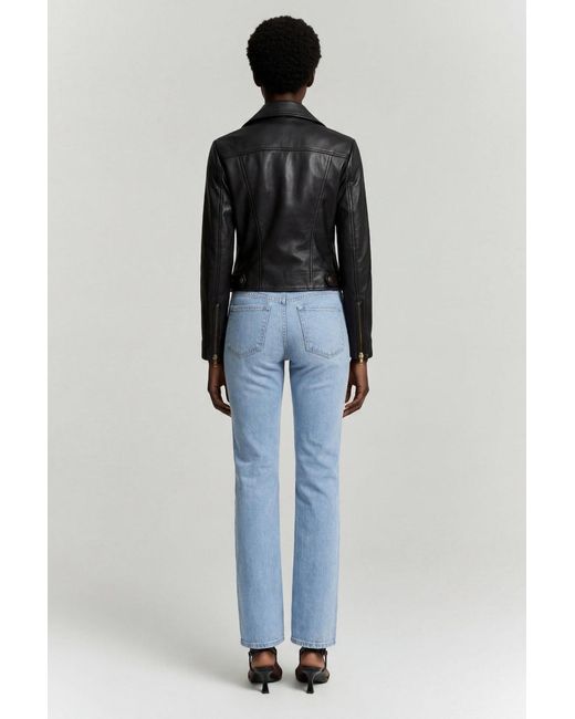 Weston Blue Florence Leather Biker Jacket