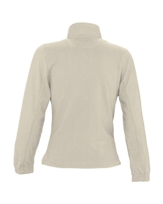 Sol's White Ladies North Full Zip Fleece Jacket (Rope)