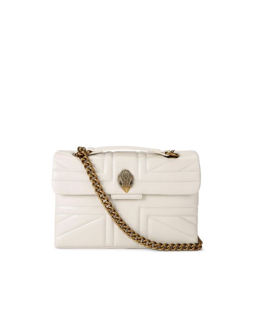 Kurt Geiger White Leather Union Jack Bag