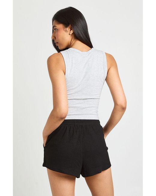 Boohoo White Tall Basic Rib Flippy Short