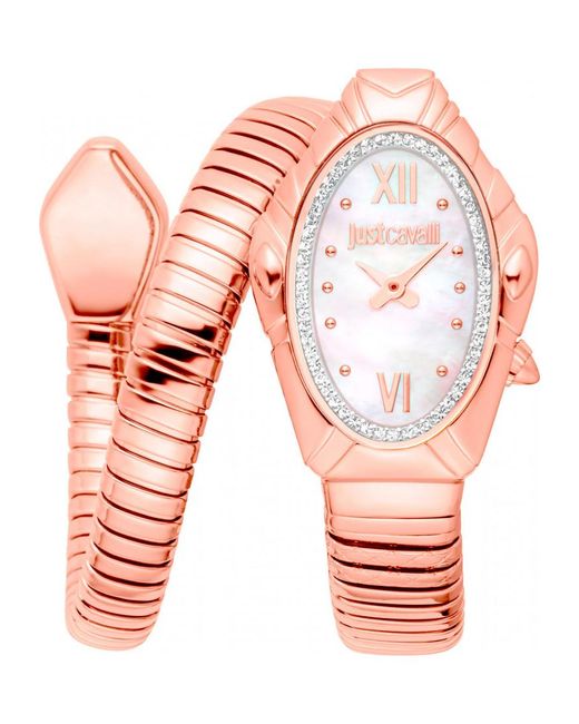 Just Cavalli Red Jc1L357M0045 Ladies Signature Snake Lirica Watch