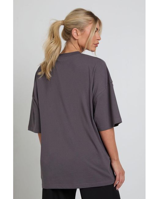 DSGN Studio Gray Applique Oversized T-Shirt