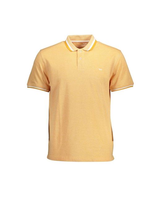 Harmont & Blaine Yellow Orange Cotton Polo Shirt for men