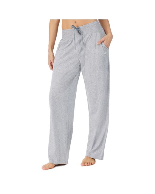 DKNY Gray Cotton Logo Sleep Pant Marl