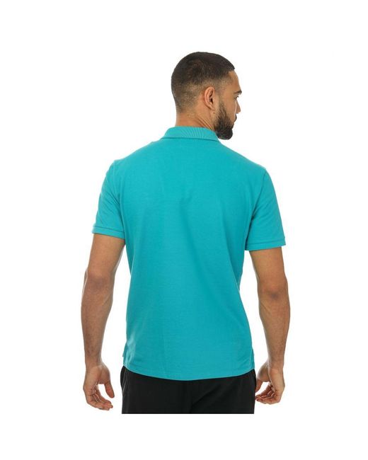 C P Company Stretch Piqué Poloshirt Met Normale Pasvorm Voor , Blauw in het Blue voor heren