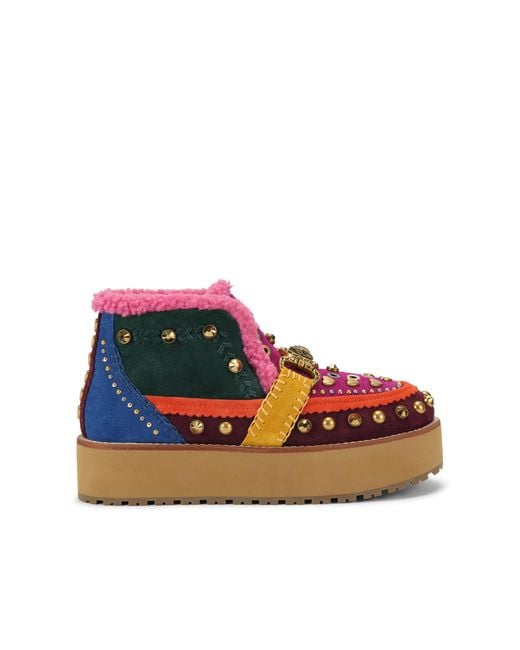 Kurt Geiger Multicolor Suede Mansion Cosy Ankle Boots