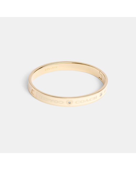 COACH Metallic Coach Heart And Star Enamel Bangle