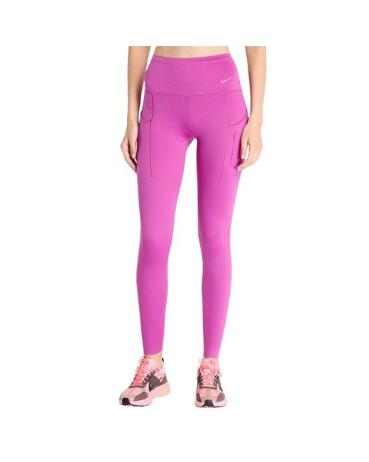 Nike Fast Paarse Legging in het Pink