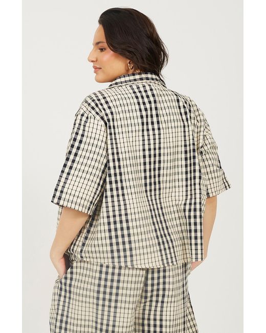 Brave Soul Natural Curve Check Short Sleeve Shirt