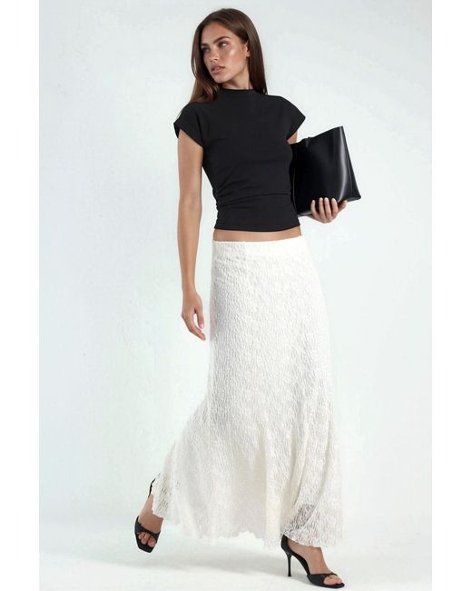Hiccup Black High Waist Lace Maxi Skirt