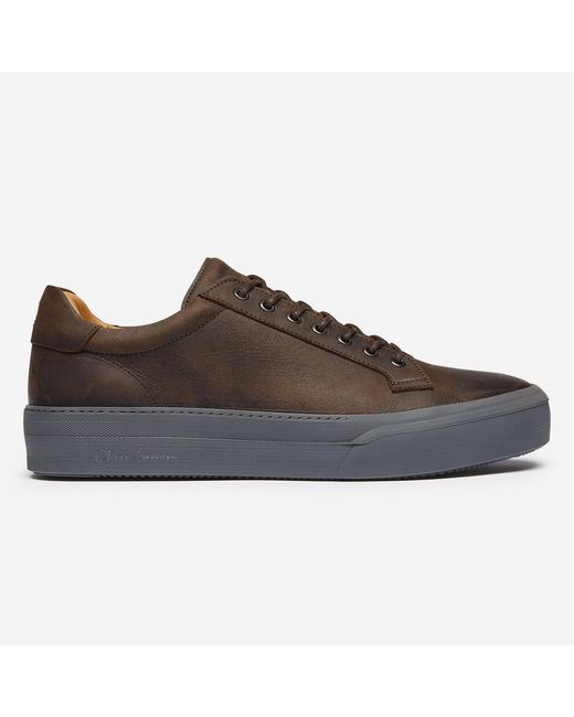 Oliver Sweeney Brown Kudu Leather Cupsole Trainers for men