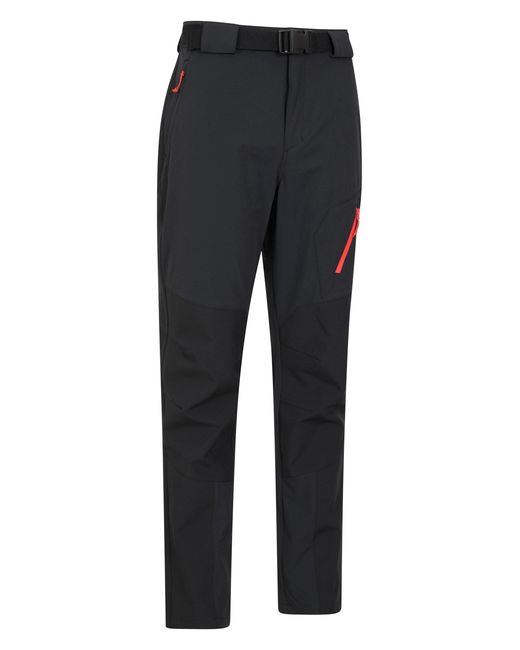 Mountain Warehouse Blue Trekking Trousers Sun Protection Water Resistant Stretchy Pants Polyamide for men