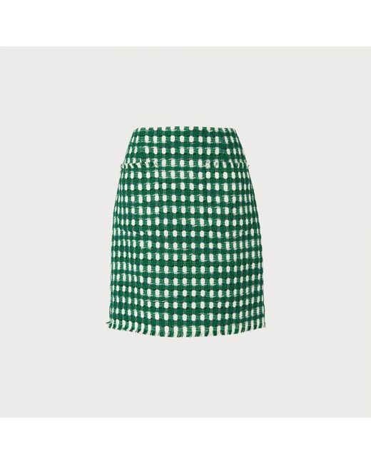 L.K.Bennett Green Tammy Skirt, Cotton