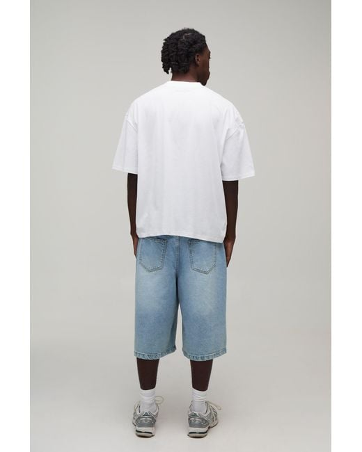 BoohooMAN White Oversized Boxy England Print T-Shirt for men