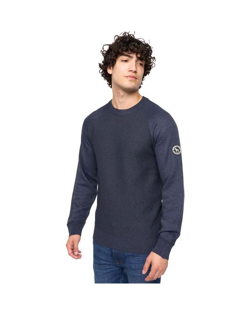 Bewley & Ritch Blue Crestfield Sweater for men
