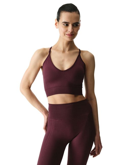 Penti Red Padded V-Neck Sports Bra