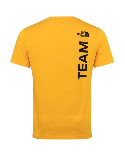 The North Face Yellow Retail Staff T-Shirt Cotton for men